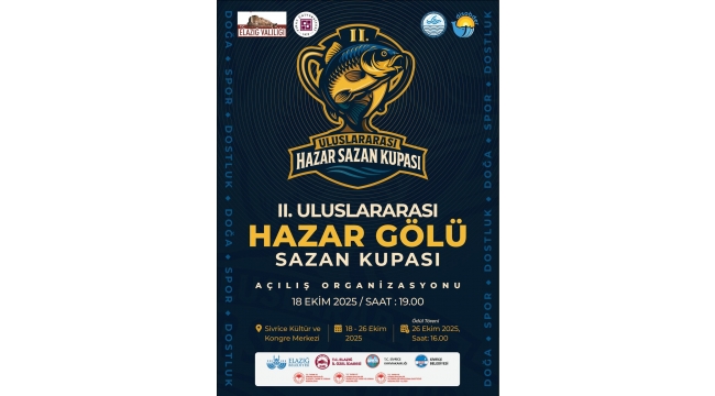 Elazığ'da Uluslararası Hazar Sazan Kupası Başlıyor